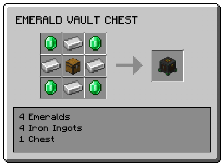 Emerald Vault Chest crafting recipe
