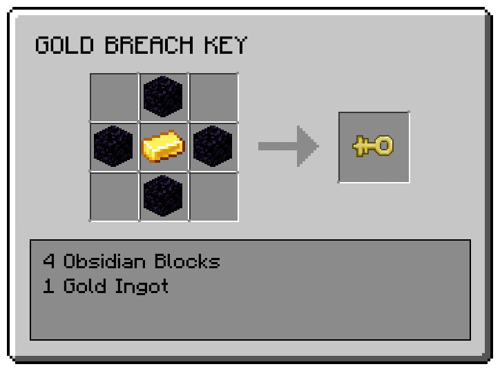 Gold Breach Key crafting recipe
