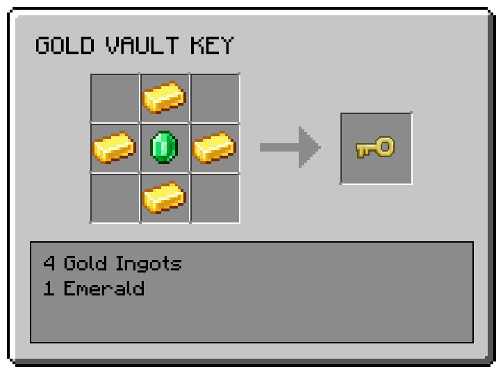 Gold Vault Key crafting recipe